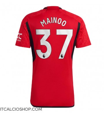 Manchester United Kobbie Mainoo #37 Prima Maglia 2023-24 Manica Corta